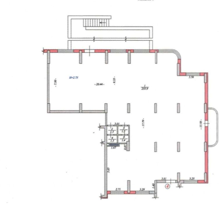 Офісні приміщення, 263.3 м2, Чайки, вул. Печерська 6, прим. 4