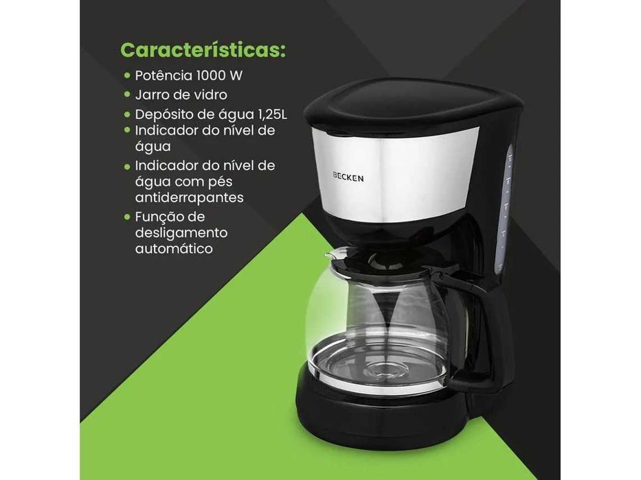 Máquina de Café Filtro BECKEN Bdcm-2179
