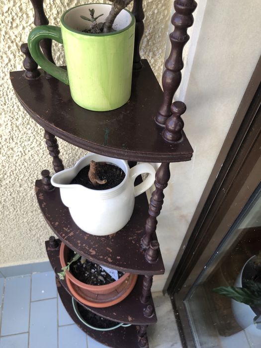 Estante vintage de madeira
