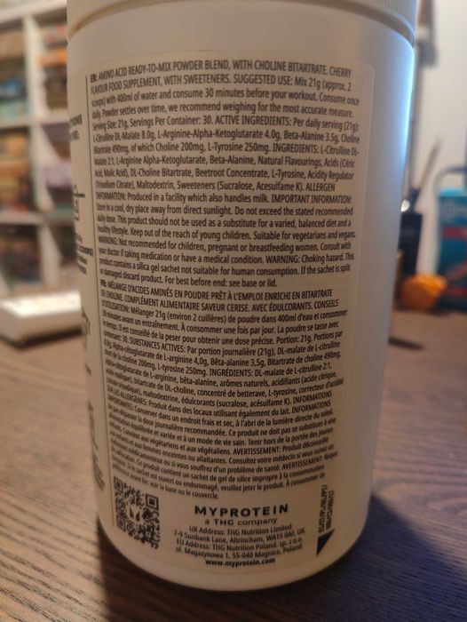 Pre-Treino Origin MyProtein (Sem Estimulantes) – Novo & Selado