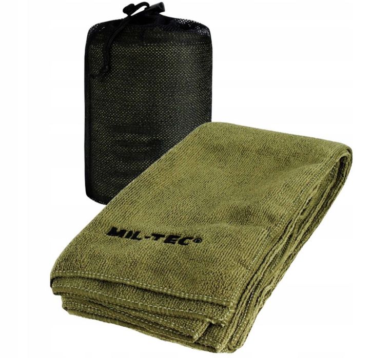 Рушник Mil-Tec®/Армейское полотенце Mil-Tec Sturm Olive с чехлом