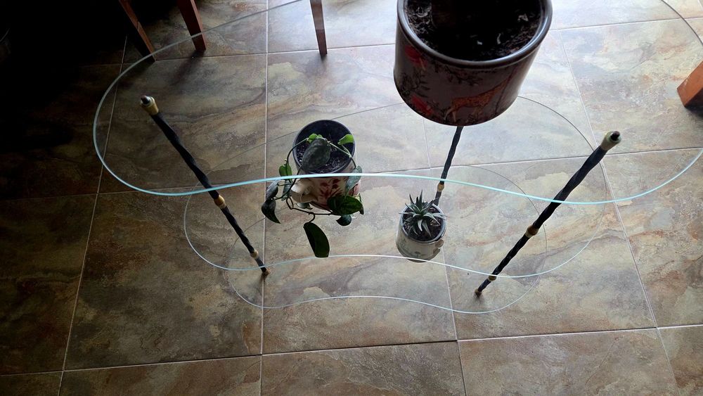 Mesa vidro para centro ou canto/ estante