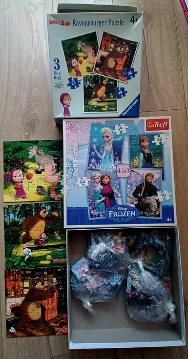 Zestaw kreatywny dla dziewczynki 4+, Książki,  puzle