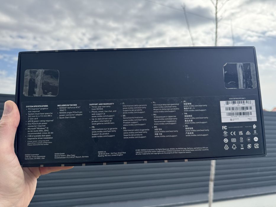 Відеокарта NVIDIA GeForce RTX 3060ti 8gb GDDR6 Founders Edition ідеал