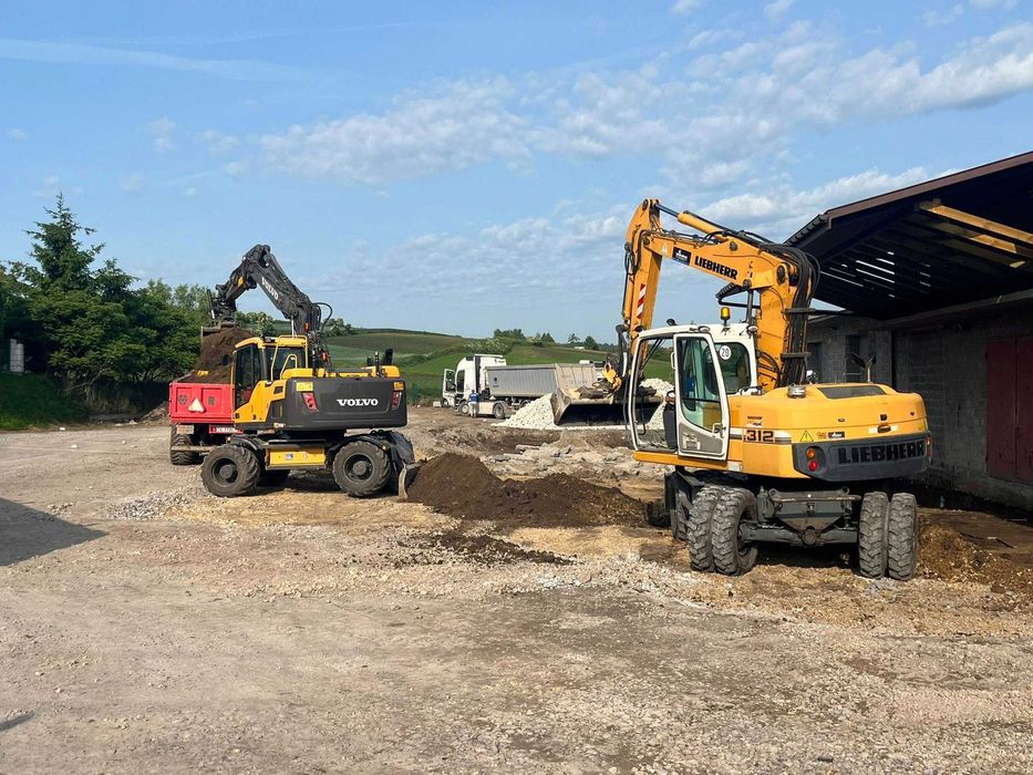 Utwardzenia terenu, prace ziemne, roboty rozbiórkowe