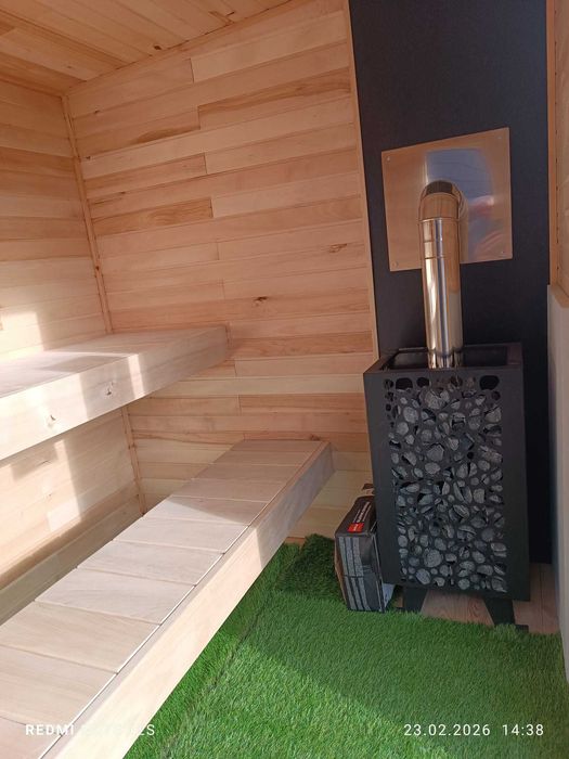 Sauna Ogrodowa Hot Tub Piec na Drewno 200x230cm CAŁA POLSKA