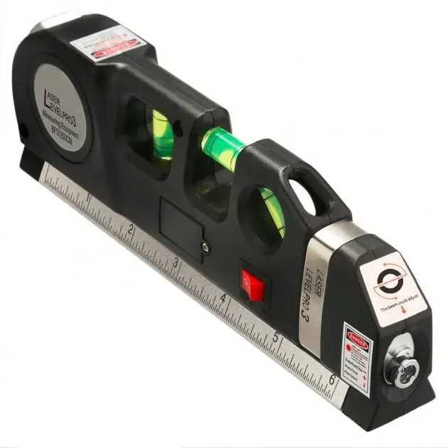 Лазерный уровень нивелир Laser Level Pro3 со встроенной рулеткой