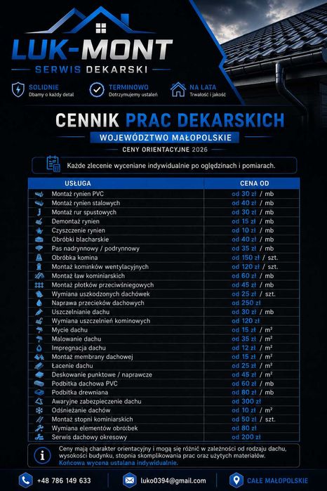 Wykonam Prace Dekarskie