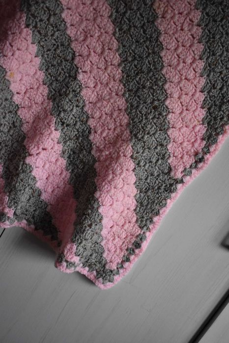 Kolorowy szydełkowy koc handmade pled boho narzuta dziecięcy 72x72