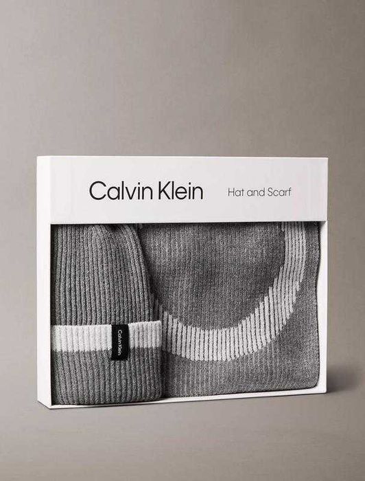 Новый набор шарф+шапка calvin klein ( ck set scarf+hat ) с америки