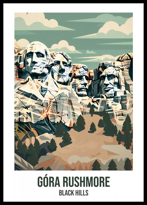 Plakat 42x59,4cm Góra Rushmore