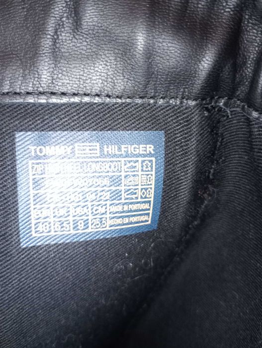 R. 38 Tommy Hilfiger Kozaki na słupku Zip High Heels Langboot