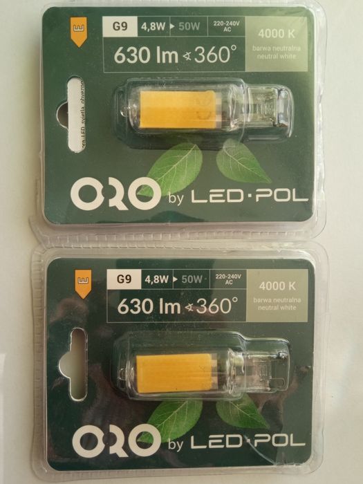2 kapsułkowe żarówki LED G9 - Bydgoszcz