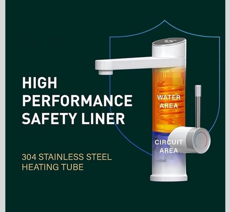 Podgrzewacz wody przepływowy BRIWELLNA 3200W LED - NOWY