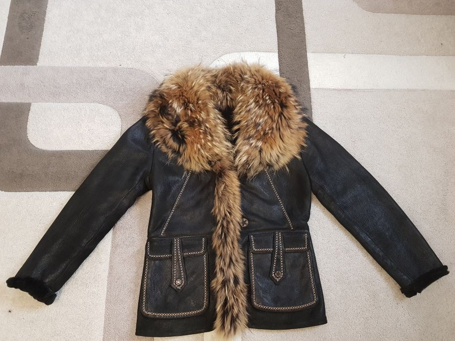 Зимняя женская куртка дубленка 44 46 размер