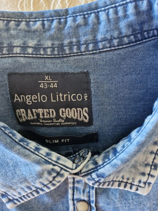 Camisa de ganga XL (43-44) marca Angelo Litrico