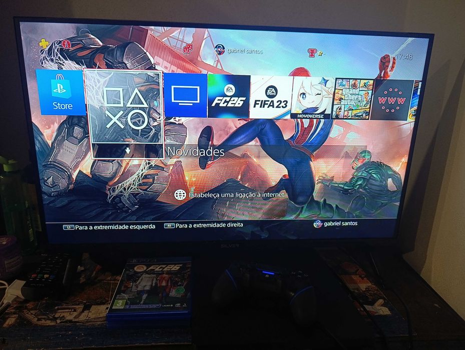 PS4 Slim Completo + 2 Jogos Populares | Pronto a Jogar