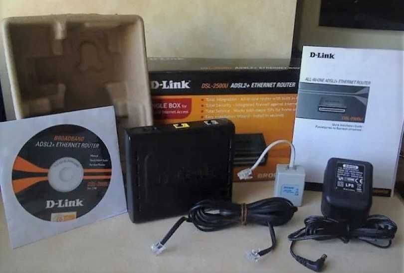 Модем (маршрутизатор) проводной D-Link DSL-2500U