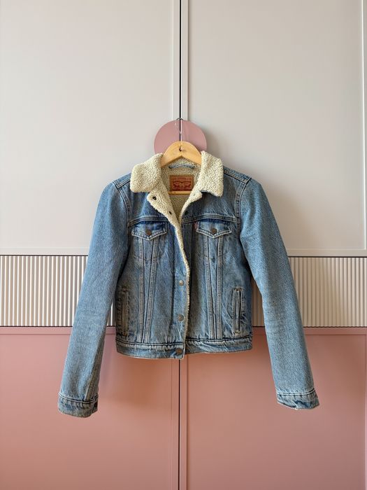 Levi’s jeansowa kurtka z misiem XS