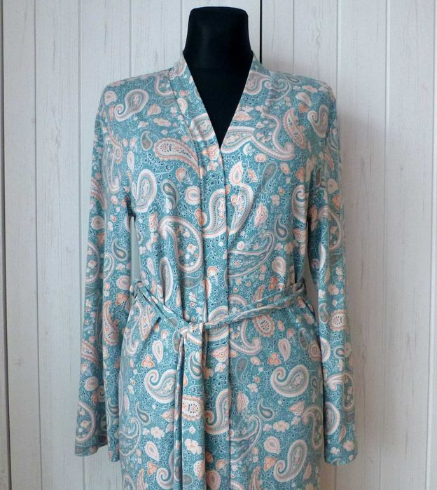 Tu clothing elegancki szlafrok podomka wzór paisley S