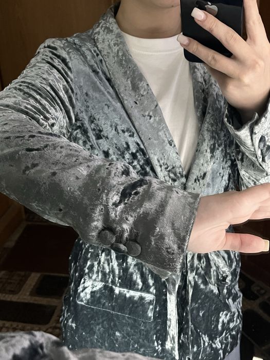 Піджак сірий велюр
