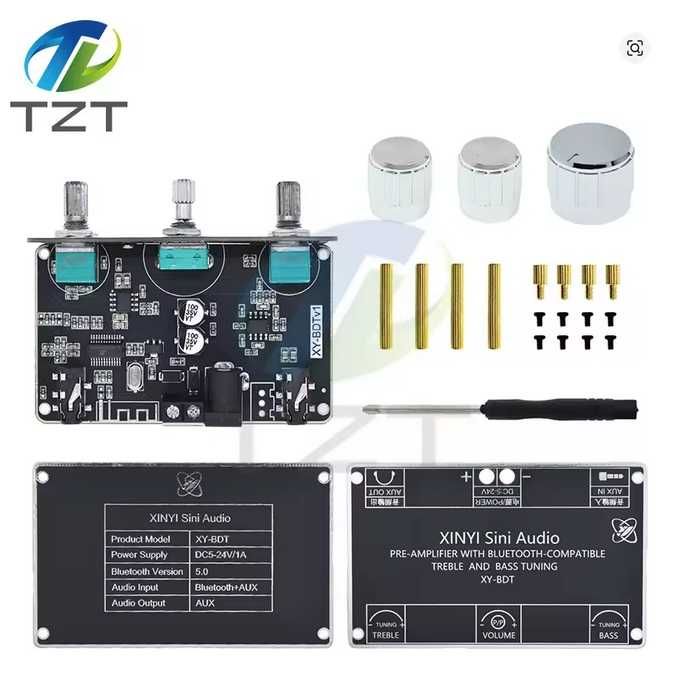 XY-BDT Bluetooth  5.1  попередній аудіопідсилювач, NE5532
