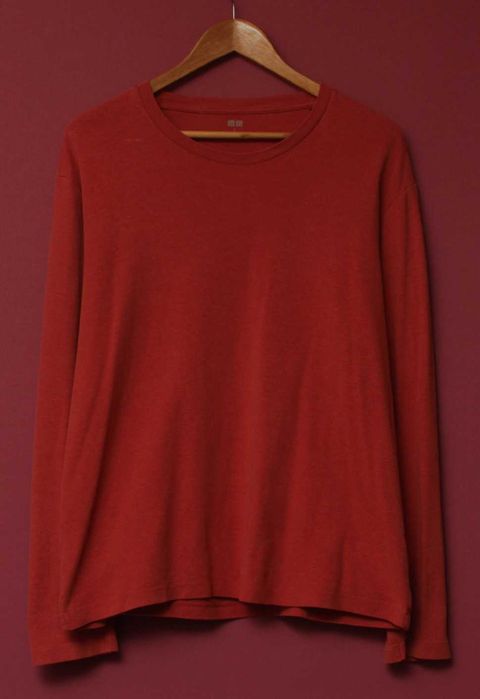 Uniqlo рр L кофта лонгслив из меланжевого хлопка