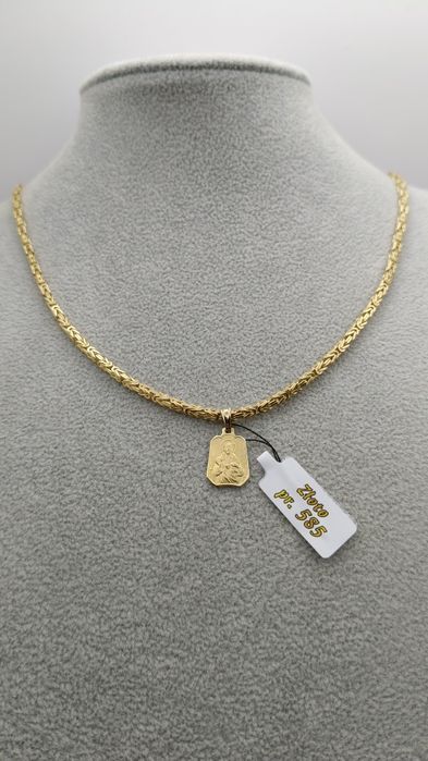 Złoty Medalik Dwustronny Pr.585 Nowy Zapraszamy