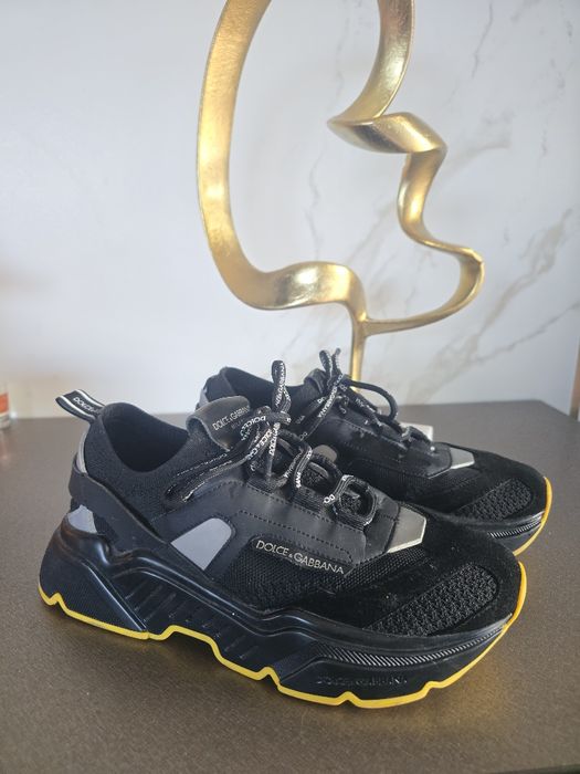 Dolce&gabbana sneakersy czarne wygodne elastyczna cholewka 41