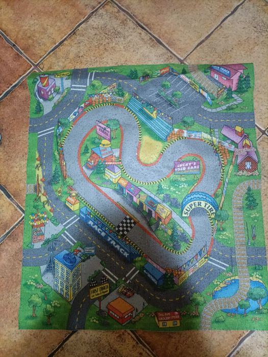 Dywan dziecięcy trasy miasto
