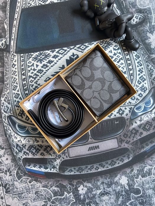 НОВИЙ‼️ Подарунковий набір Coach | Гаманець Coach | Ремінь Coach