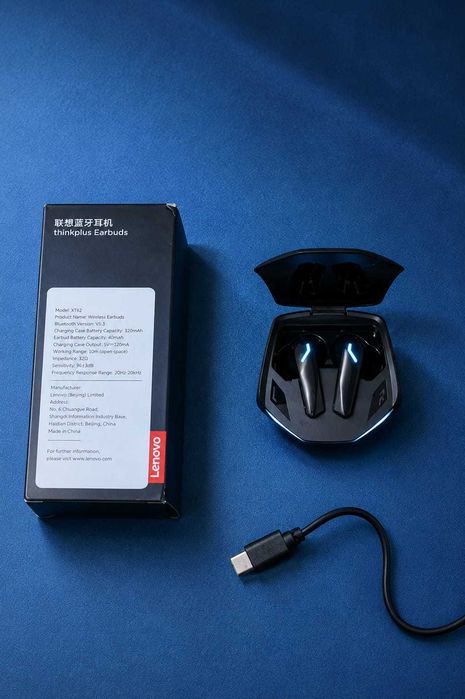 Auriculares/Fones Bluetooth Lenovo Thinkplus GM2 PRO + Capa de proteção (novo/selado]