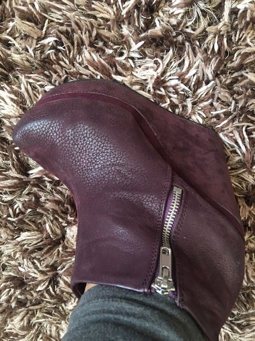 Botki kopytka koturn na platformie marki H&M fioletowe rozmiar 38 NOWE