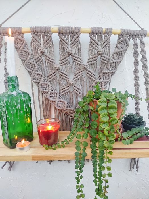Макраме поличка, декор для дому, полиця, полка