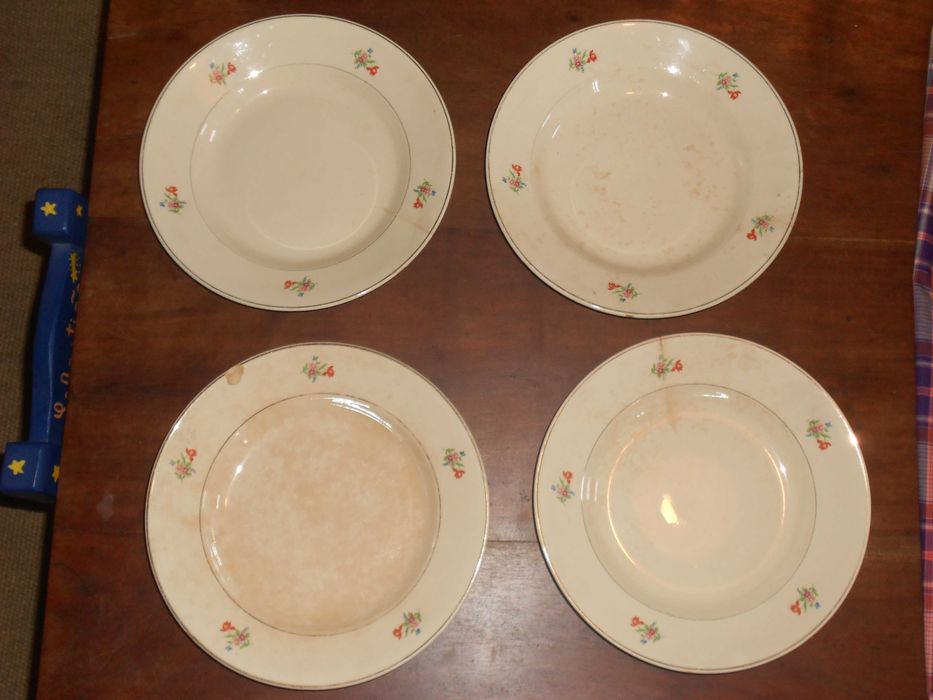 conjunto pratos sopa antigos Lusitania