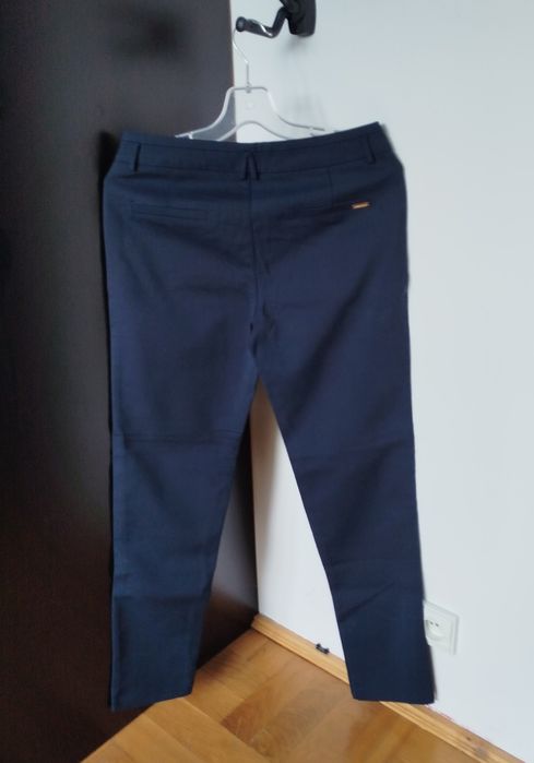 Eleganckie granatowe damskie spodnie M Nowe