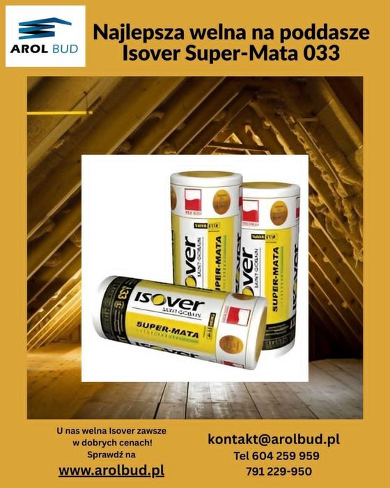 Wełna mineralna Isover Super-Mata 033 gr. 150mm