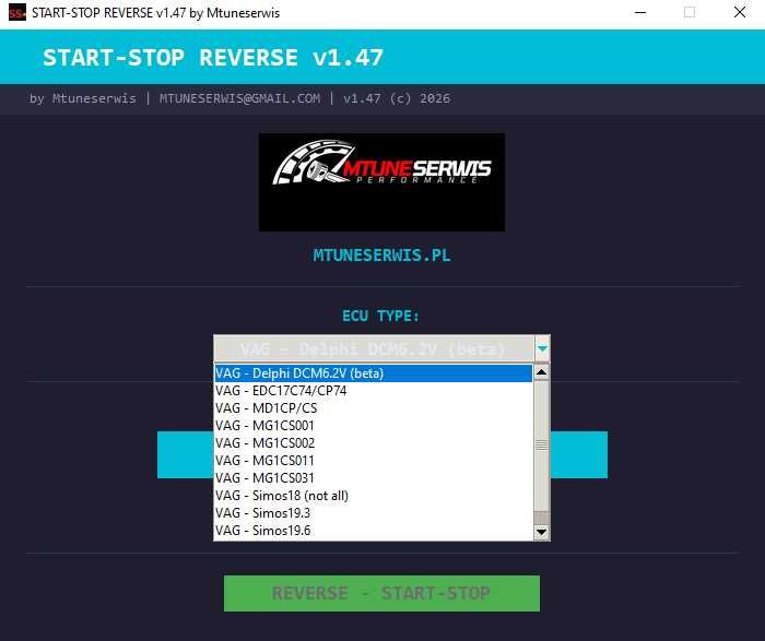 START-STOP REVERSE - odwrotne działanie systemu w VAG