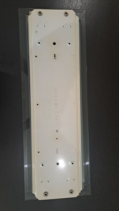 Candeeiro de teto em vidro e inox