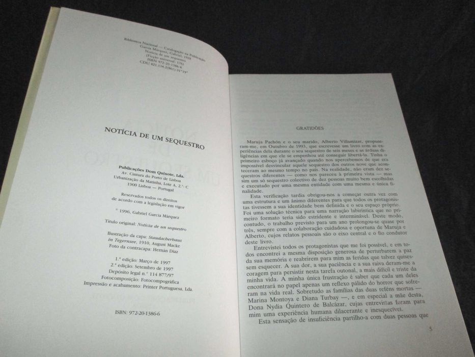 Livro Notícia de um sequestro Gabriel García Márquez
