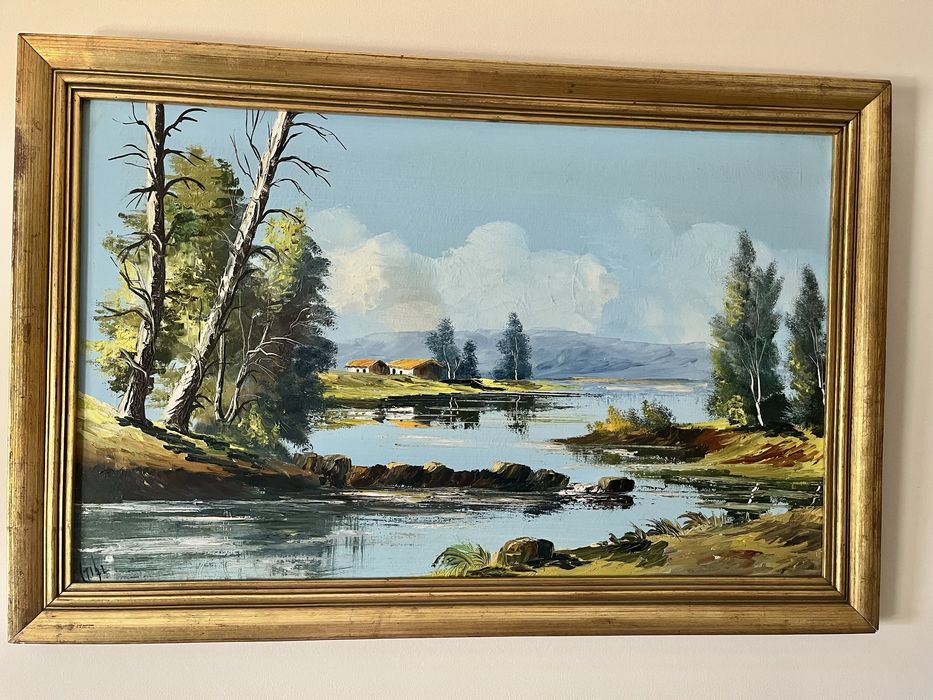 Quadro grande pintura a óleo