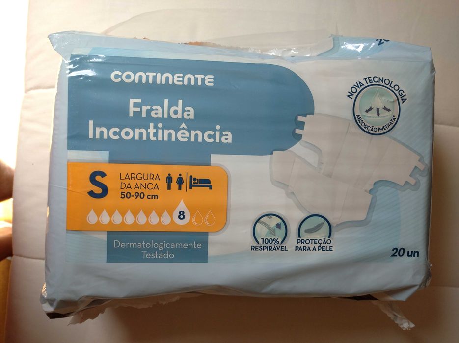 Fraldas Incontinência - Tamanho S
