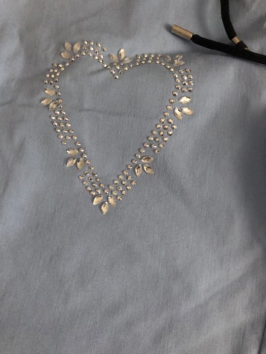 Spodnie błękitne z serduszkiem