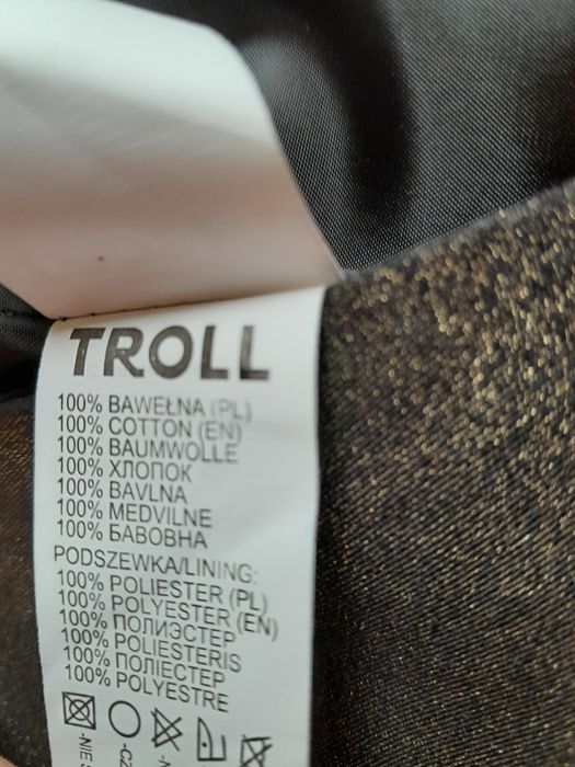 Marynarka złoto-czarna,bawełna r.36 lub r.38"Troll"nowe
