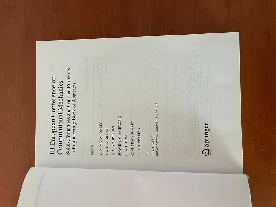 III European Conference on Computational Mechanics: Book of Abstracts