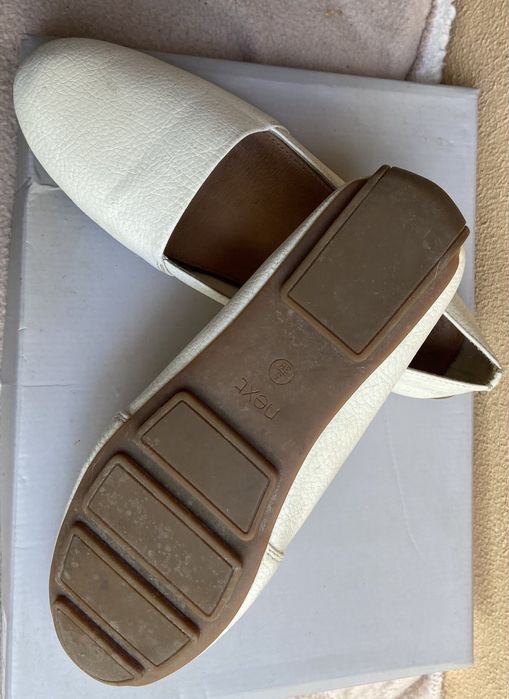 Мокасины белые , размер 37,2, кожаная стелька