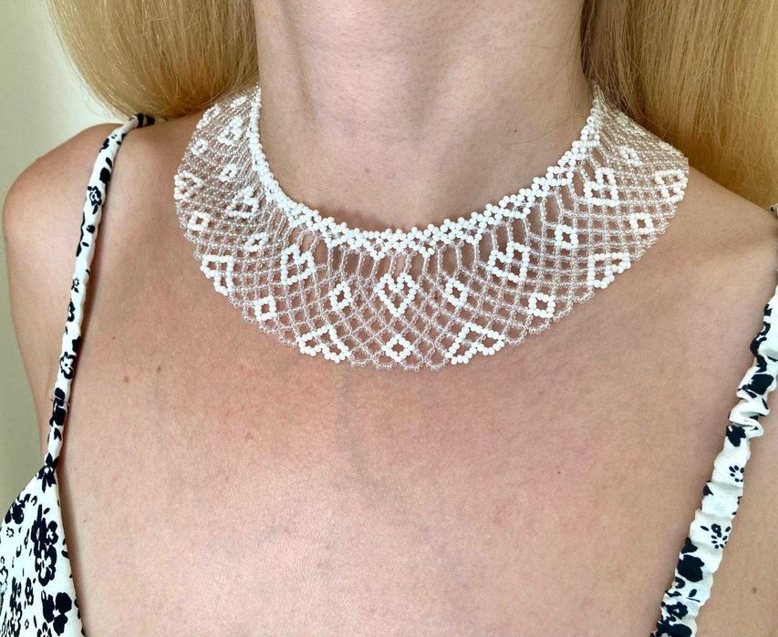 Gargantilha artesanal de missangas