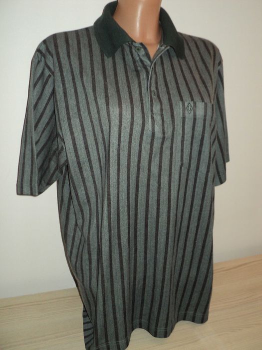 Męska koszulka polo w paski roz, XL