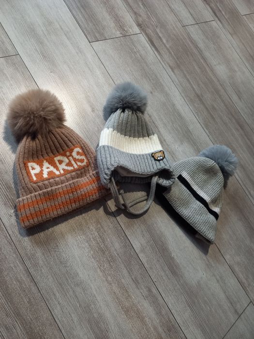 Zestaw czapek dziecięcych zimowych