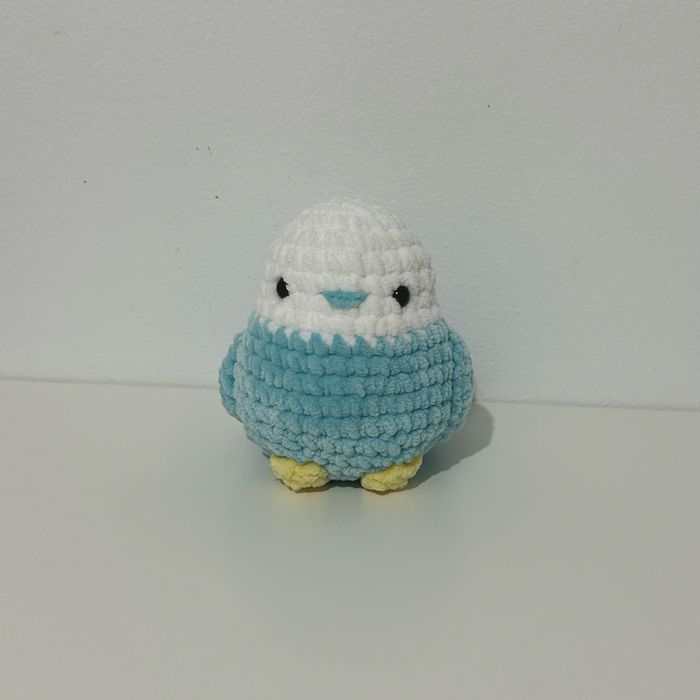 Peluche Crochet Pássaro Azul